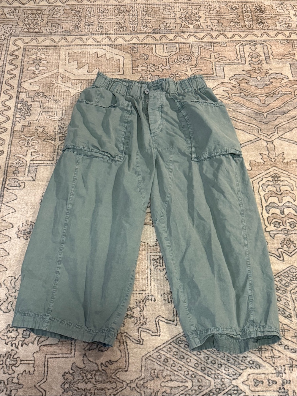 Costa Straight Harem Pant- Color Stormy Sea